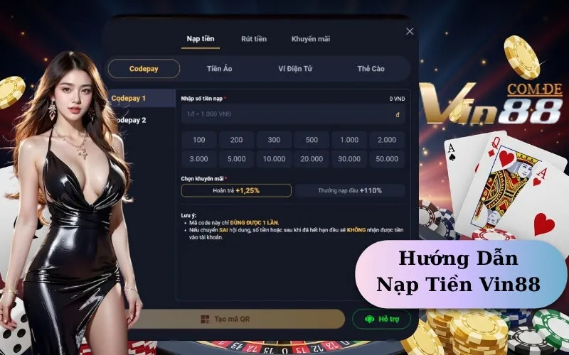 Hướng Dẫn Nạp Tiền VIN88